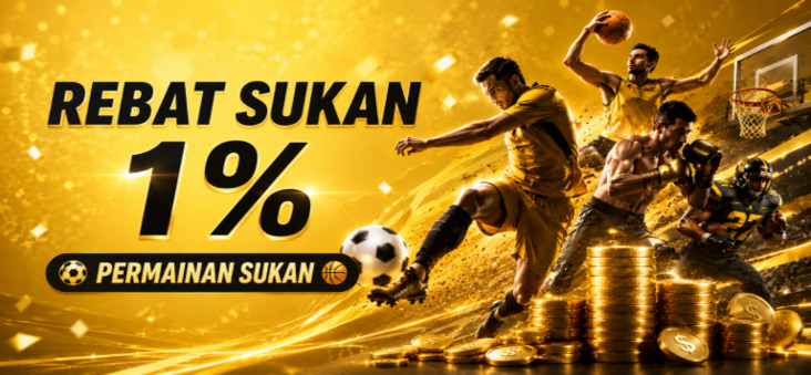 Pulangan Tunai Pertaruhan Sukan 1%